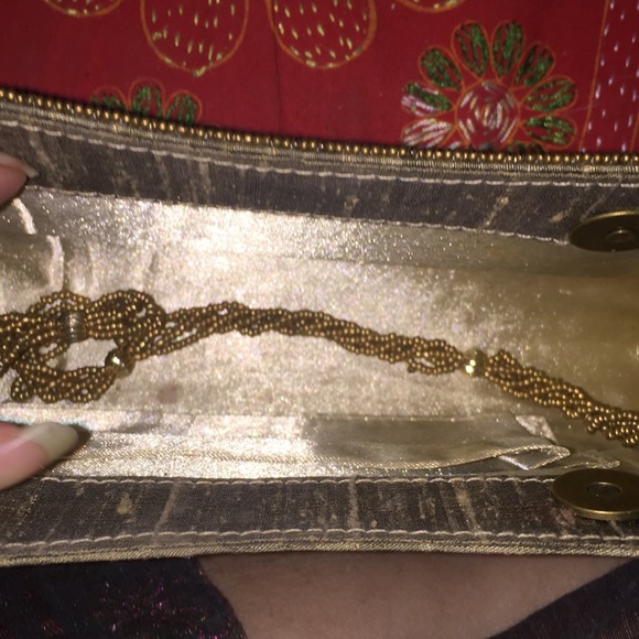 Gold Clutch With Stones - Picture 5 of 5